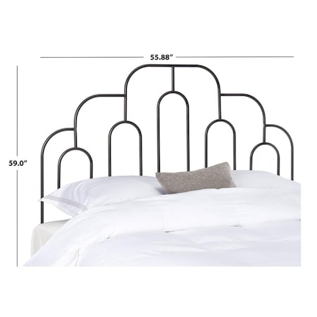Safavieh Paloma Metal Retro Headboard - Black - 55.875 x 0.75 x 59 in. HBD6201A-F
